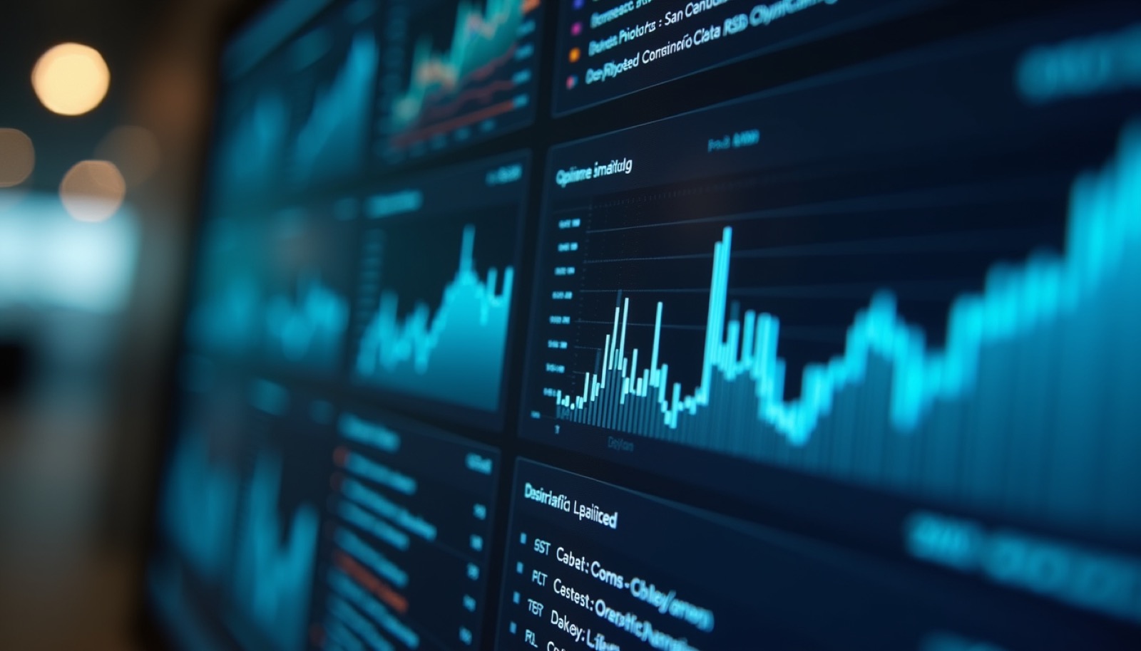Close-up view of a digital dashboard showing real-time project updates