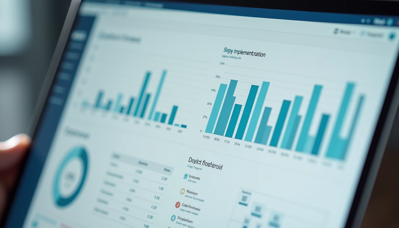 Close-up view of a project dashboard showing Workday implementation metrics